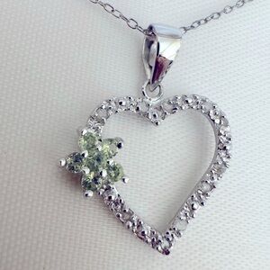 Silver Necklace with Heart Pendant